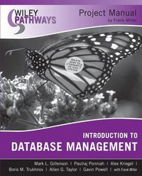 Produktbild: Wiley Pathways Introduction to Database Management, Project Manual
