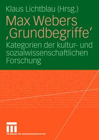Produktbild: Max Webers 'Grundbegriffe'
