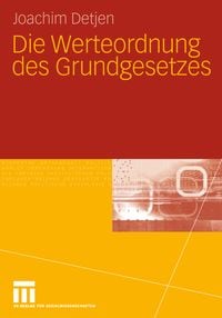 Produktbild: Die Werteordnung des Grundgesetzes