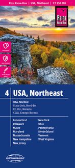 Produktbild: Reise Know-How Landkarte USA, Nordost / USA, Northeast (1:1.250.000) : Maine, Maryland, New York, Ohio, West Virginia, ...