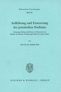 Produktbild: Aufkl&auml;rung und Erneuerung des juristischen Studiums.