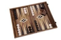 Backgammon-Spielsteine, medium, 28 x 8 mm, Kunststoff, rot/weiß, inkl.  Würfel - Jetzt günstig online bestellen auf philosspiele.de