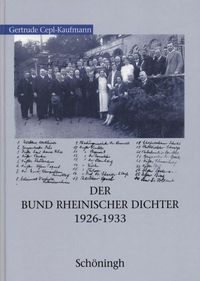 Produktbild: Der Bund Rheinischer Dichter 1926-1933