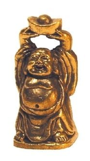 Produktbild: Buddha lachend Messing 3 cm