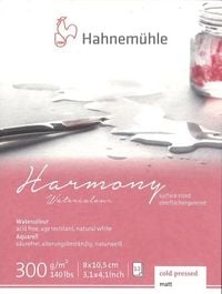 Produktbild: Hahnem&uuml;hle Miniblock Harmony Watercolour, 300g/m&sup2;, matt, 8 x 10,5 cm/12 Blatt