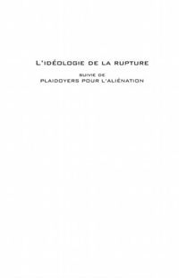Produktbild: L'ideologie de la rupture