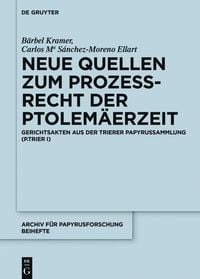 Produktbild: Neue Quellen zum Proze&szlig;recht der Ptolem&auml;erzeit