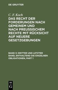 Produktbild: Dritter und letzter Band, enthaltend die einzelnen Obligationen