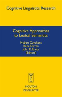 Produktbild: Cognitive Approaches to Lexical Semantics