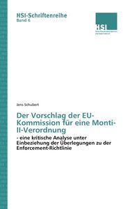 Produktbild: Der Vorschlag der EU-Kommission f&uuml;r eine Monti-II-Verordnung