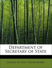 Produktbild: Hays, G: Department of Secretary of State