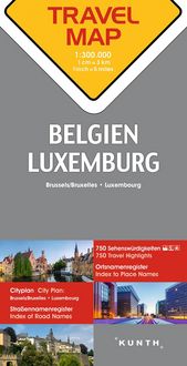 Produktbild: Reisekarte Belgien, Luxemburg 1:300.000
