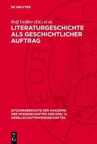 Produktbild: Literaturgeschichte als geschichtlicher Auftrag