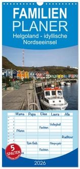 Produktbild: Familienplaner 2026 - Helgoland - idyllische Nordseeinsel mit 5 Spalten (Wandkalender, 21 x 45 cm) CALVENDO