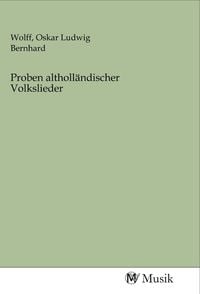 Produktbild: Proben altholl&auml;ndischer Volkslieder