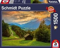 Bild vom Artikel Schmidt Spiele - Sonnenuntergang über dem Bergdorf Wamberg, 1500 Teile vom Autor 