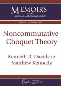 Produktbild: Davidson, K: Noncommutative Choquet Theory