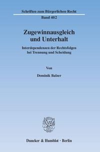 Produktbild: Zugewinnausgleich und Unterhalt.
