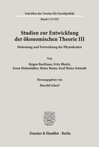 Produktbild: Bedeutung und Fortwirkung der Physiokraten.