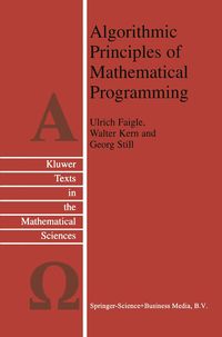 Produktbild: Algorithmic Principles of Mathematical Programming