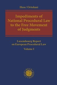 Produktbild: Impediments of National Procedural Law to the Free Movement of Judgments