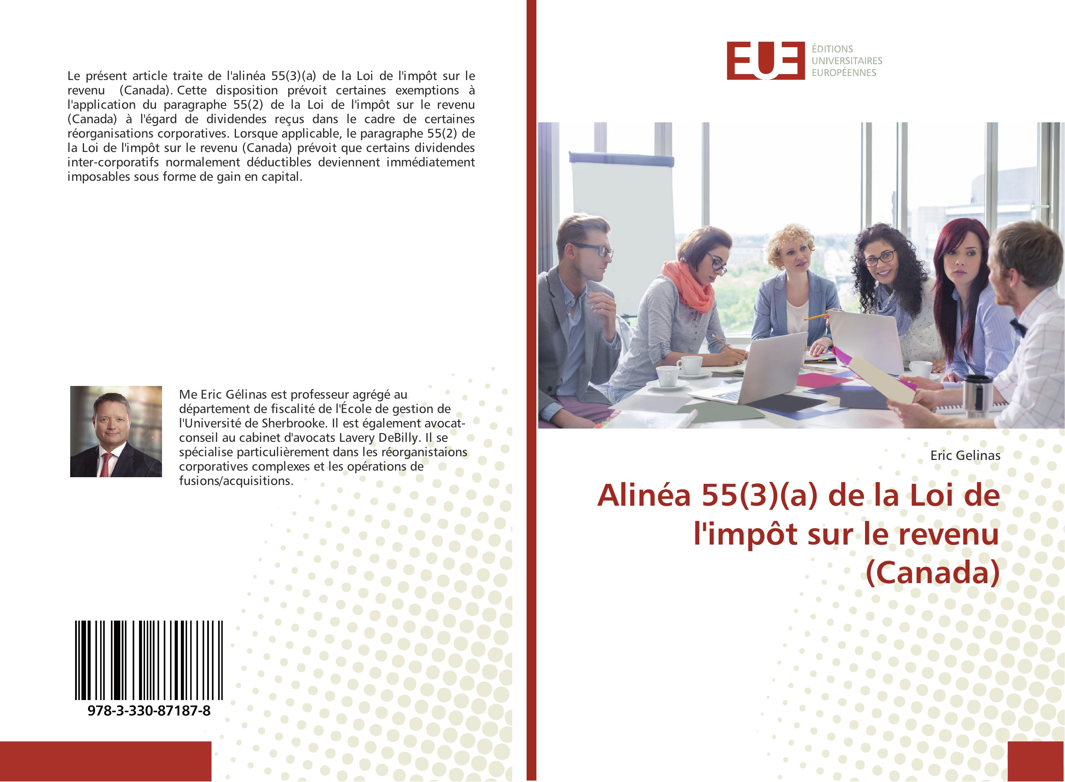 Produktbild: Alin&eacute;a 55(3)(a) de la Loi de l'imp&ocirc;t sur le revenu (Canada)