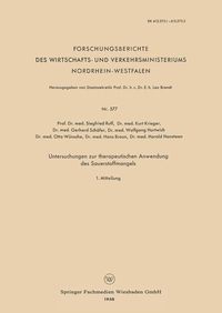 Produktbild: Untersuchungen zur therapeutischen Anwendung des Sauerstoffmangels