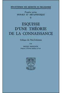 Produktbild: Esquisse D'Une Theorie de la Connaissance