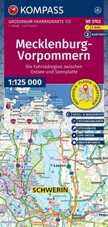 Produktbild: KOMPASS Gro&szlig;raum Fahrradkarte 3702 Mecklenburg-Vorpommern 1:125.000