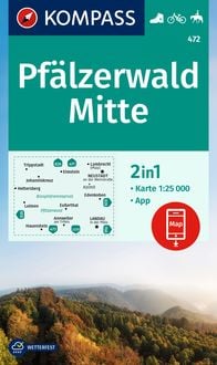 Produktbild: KOMPASS Wanderkarte 472 Pf&auml;lzerwald Mitte 1:25.000