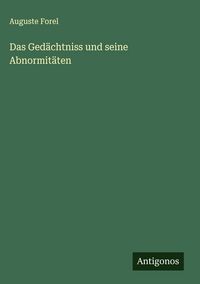 Produktbild: Das Ged&auml;chtniss und seine Abnormit&auml;ten