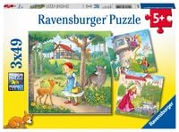 Produktbild: Puzzle Ravensburger Rapunzel, Rotk&auml;ppchen & der Froschk&ouml;nig 3 X 49 Teile