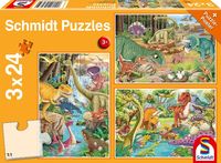 Bild vom Artikel Schmidt 56465 - Spaß mit Dinosauriern, Kinderpuzzle mit Poster, 3x24 Teile vom Autor 