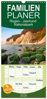 Produktbild: Familienplaner 2026 - R&uuml;gen - Jasmund Nationalpark mit 5 Spalten (Wandkalender, 21 x 45 cm) CALVENDO