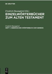 Produktbild: Hebr&auml;isches W&ouml;rterbuch zur Genesis
