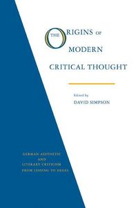 Produktbild: The Origins of Modern Critical Thought