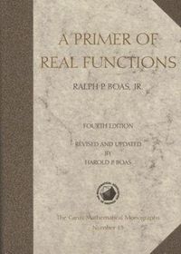 Produktbild: A Primer of Real Functions