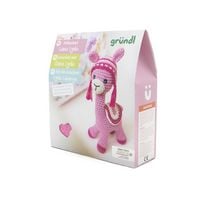 Produktbild: gr&uuml;ndl H&auml;keltier Lama Lydia, N&auml;hset, H&auml;kelset