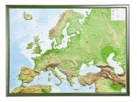 Produktbild: Reliefkarte Europa Gross 1:8.000.000 mit Rahmen
