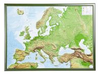 Produktbild: Reliefkarte Europa Gross 1:8.000.000 mit Rahmen