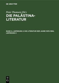 Produktbild: Die Literatur der Jahre 1878&ndash;1894, Lieferung 2