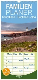 Produktbild: Familienplaner 2027 - Schottland - Scotland - Alba mit 5 Spalten (Wandkalender, 21 x 45 cm) CALVENDO