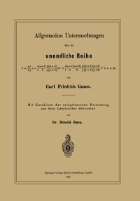 Produktbild: Allgemeine Untersuchungen &uuml;ber die unendliche Reihe