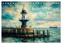 Produktbild: Leuchtt&uuml;rme an der Elbe - von Hamburg bis zur Elbm&uuml;ndung (Tischkalender 2027 DIN A5 quer), CALVENDO Monatskalender