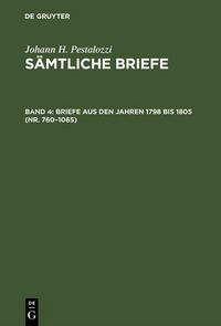 Produktbild: Briefe aus den Jahren 1798 bis 1805 (Nr. 760-1065)