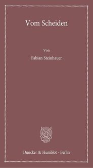 Produktbild: Vom Scheiden.