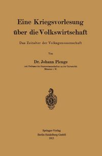 Produktbild: Eine Kriegsvorlesung &uuml;ber die Volkswirtschaft
