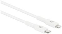 Produktbild: Manhattan USB-Kabel USB-C&reg; Stecker, Apple Lightning Stecker 1.00m Wei&szlig; 394512