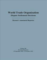 Produktbild: World Trade Organization Dispute Settlement Decisions: Berna