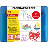 Produktbild: EBERHARD FABER Badkreiden Mini Kids, 10 Farben, 5 Schablonen